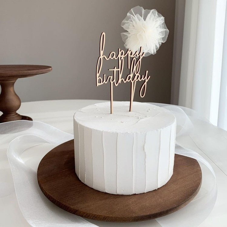 Happy birthday Wooden Cake Topper
