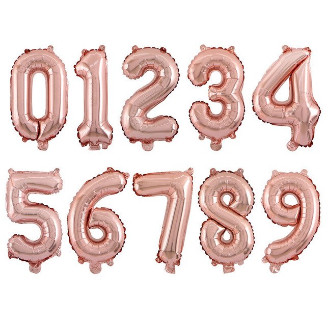 Simple Birthday Decoration Set - Rose Gold