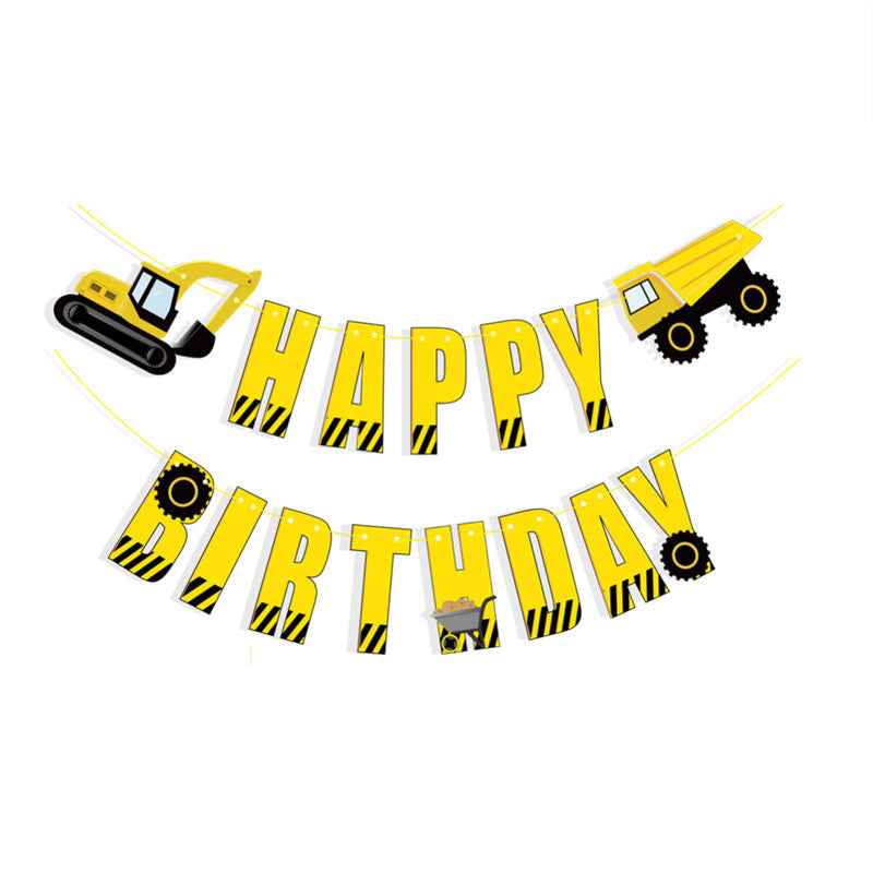 Construction Theme Birthday Banner