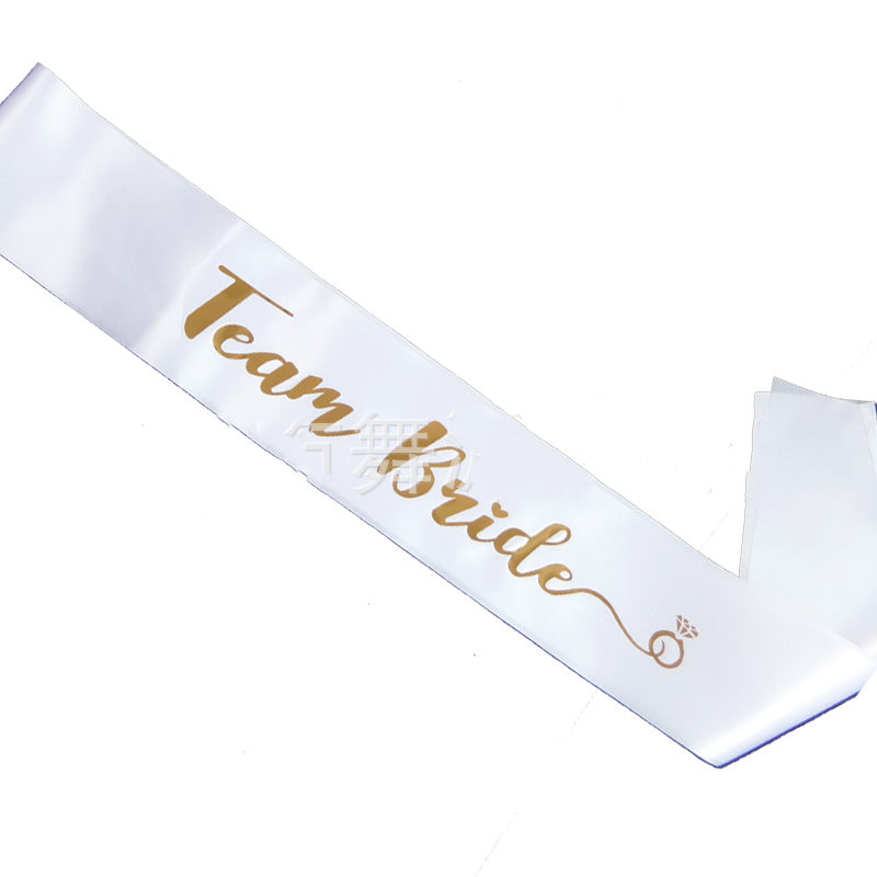 Team Bride Sash - Gold