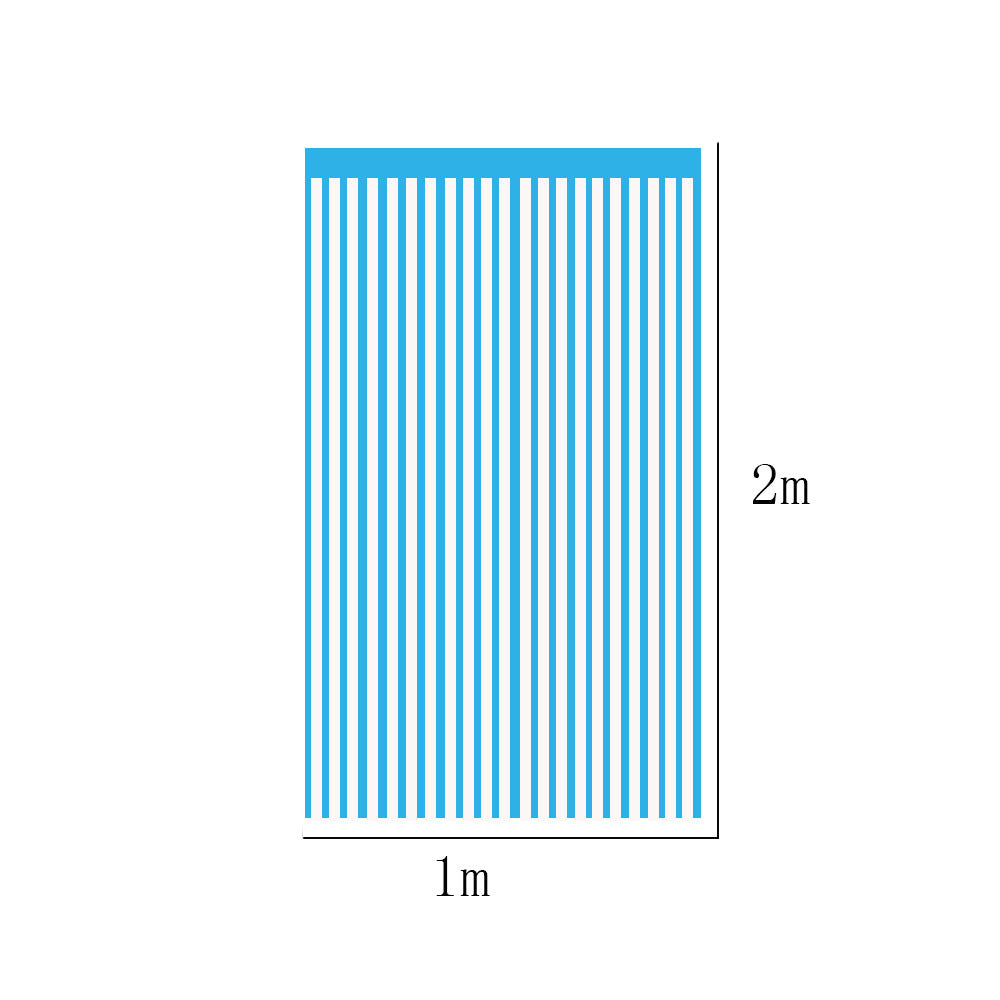 Glossy Tinsel Curtain - Light Blue