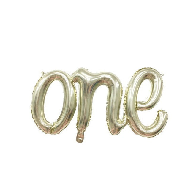 One Script Balloon - Champagne