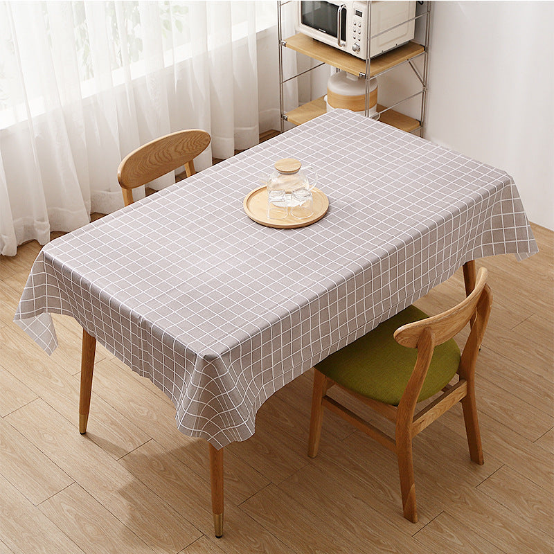 1st Grade PVC Table Cloth - Dark Brown Checked