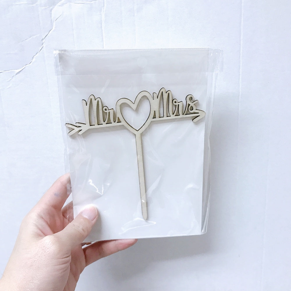 Wooden Wedding decoration Cake topper