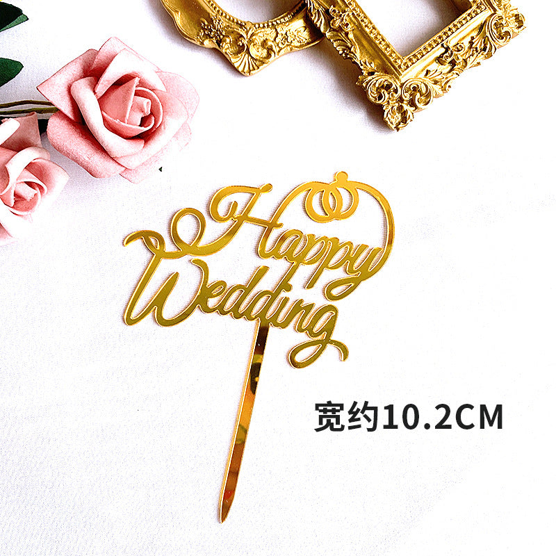 Happy Wedding Marriage mr mrs Cake topper