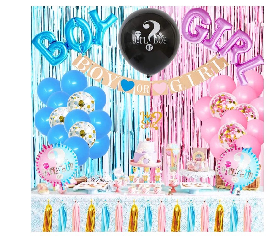 Gender Reveal Complete Decoration Pack for Gender Reveal Party
