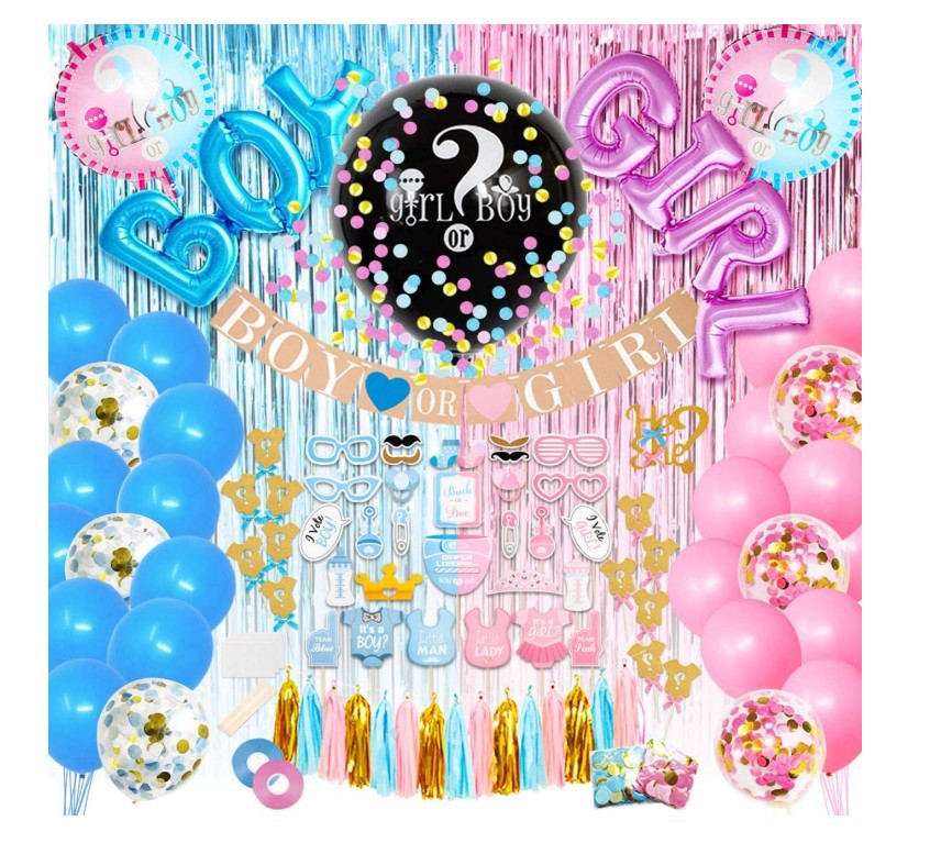 Gender Reveal Complete Decoration Pack for Gender Reveal Party