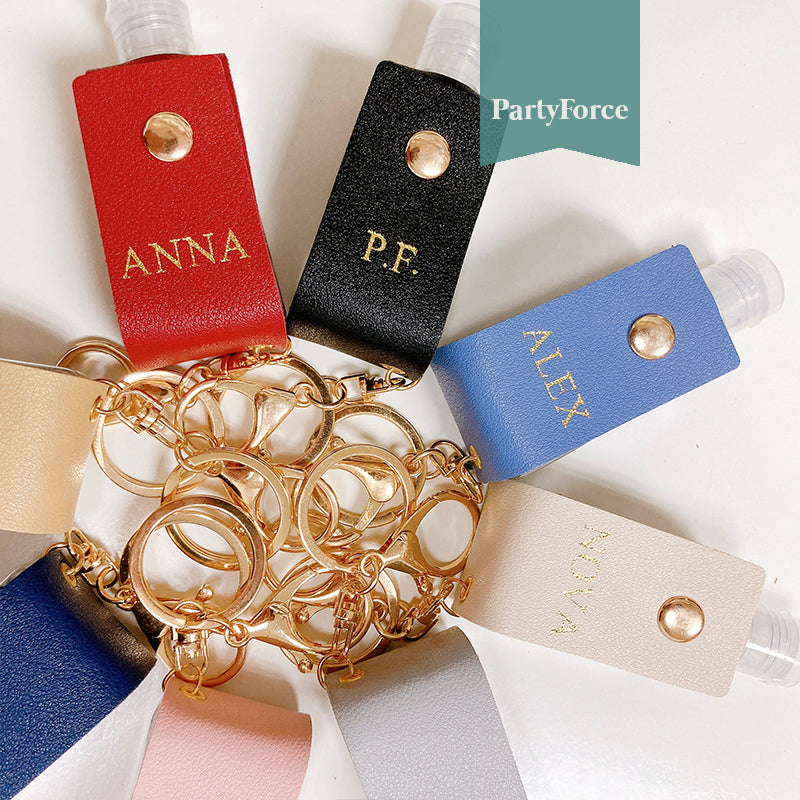 Hand Sanitiser Holder PU Leather with customised personalised name option