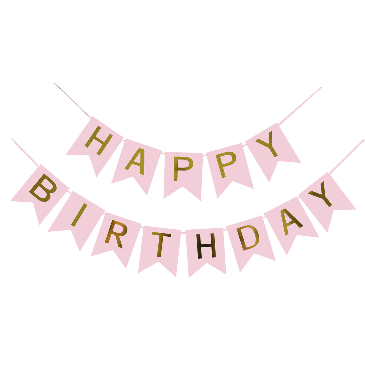Classic Happy Birthday Banner - Pink