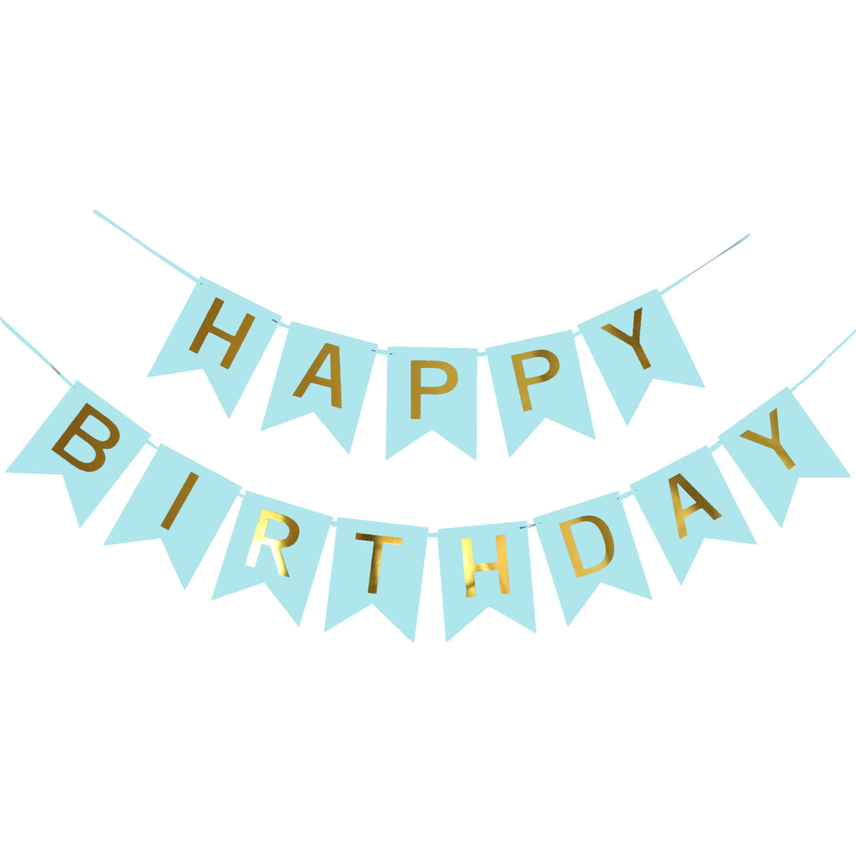 Classic Happy Birthday Banner - Blue