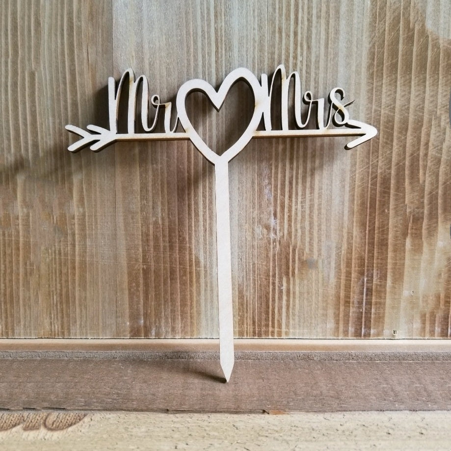 Wooden Wedding decoration Cake topper