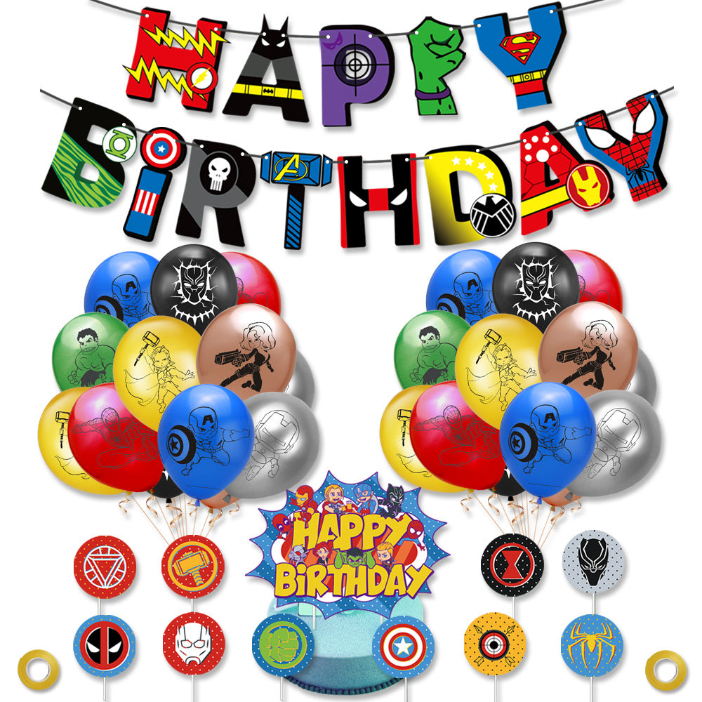 Super Hero Theme Balloon Deco Pack