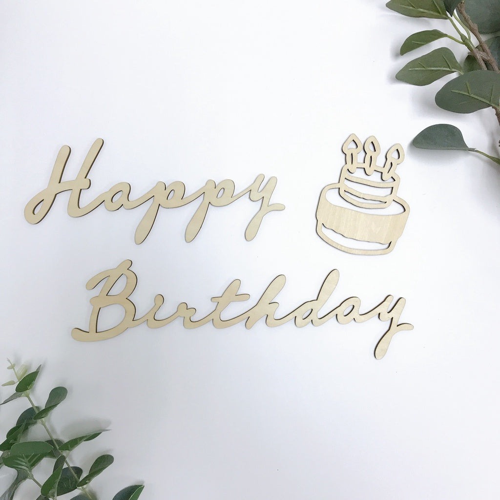 Wooden Birthday Cake Wall Décor