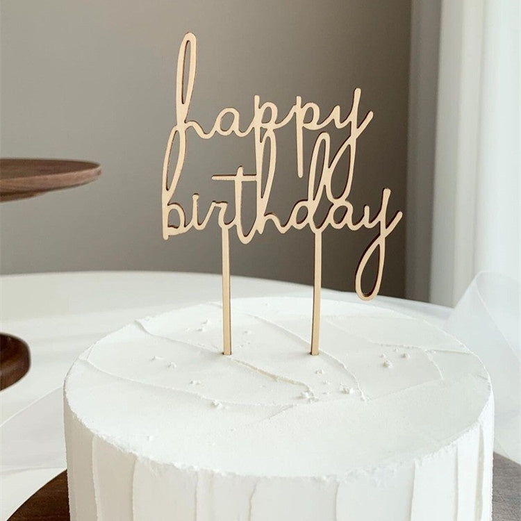 Happy birthday Wooden Cake Topper