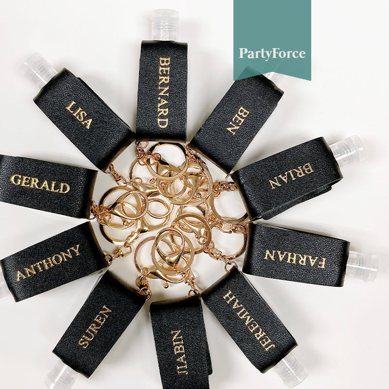 Hand Sanitiser Holder PU Leather with customised personalised name option