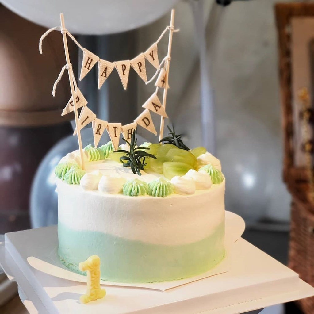 Happy Birthday Triangle Banner Cake topper