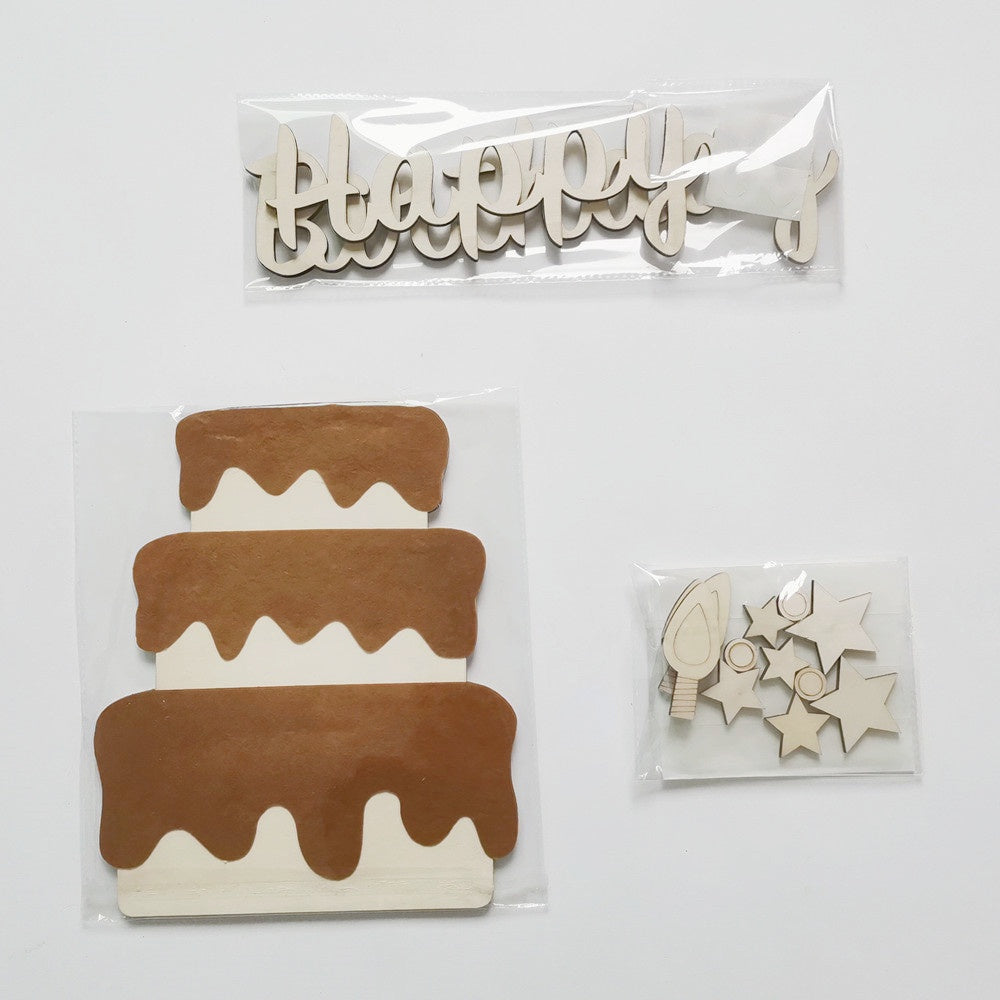 Wooden Birthday Cake Wall Décor