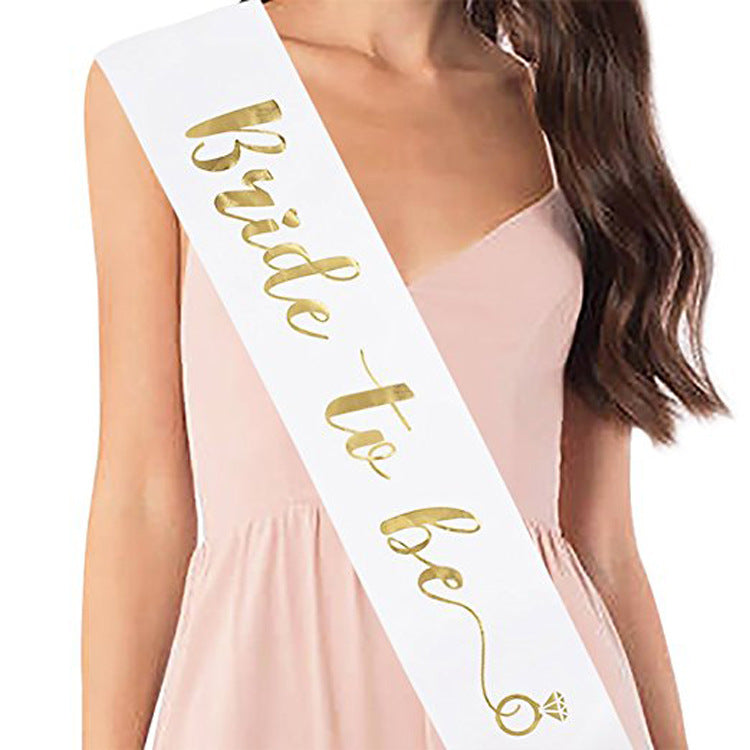 Bride To Be Sash - Gold