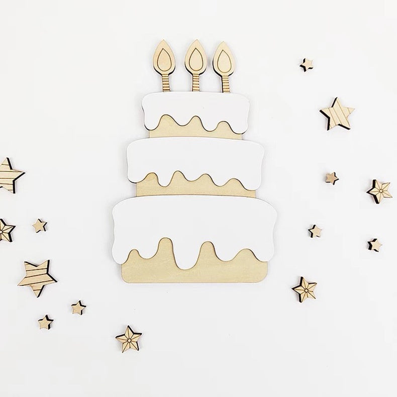 Wooden Birthday Cake Wall Décor