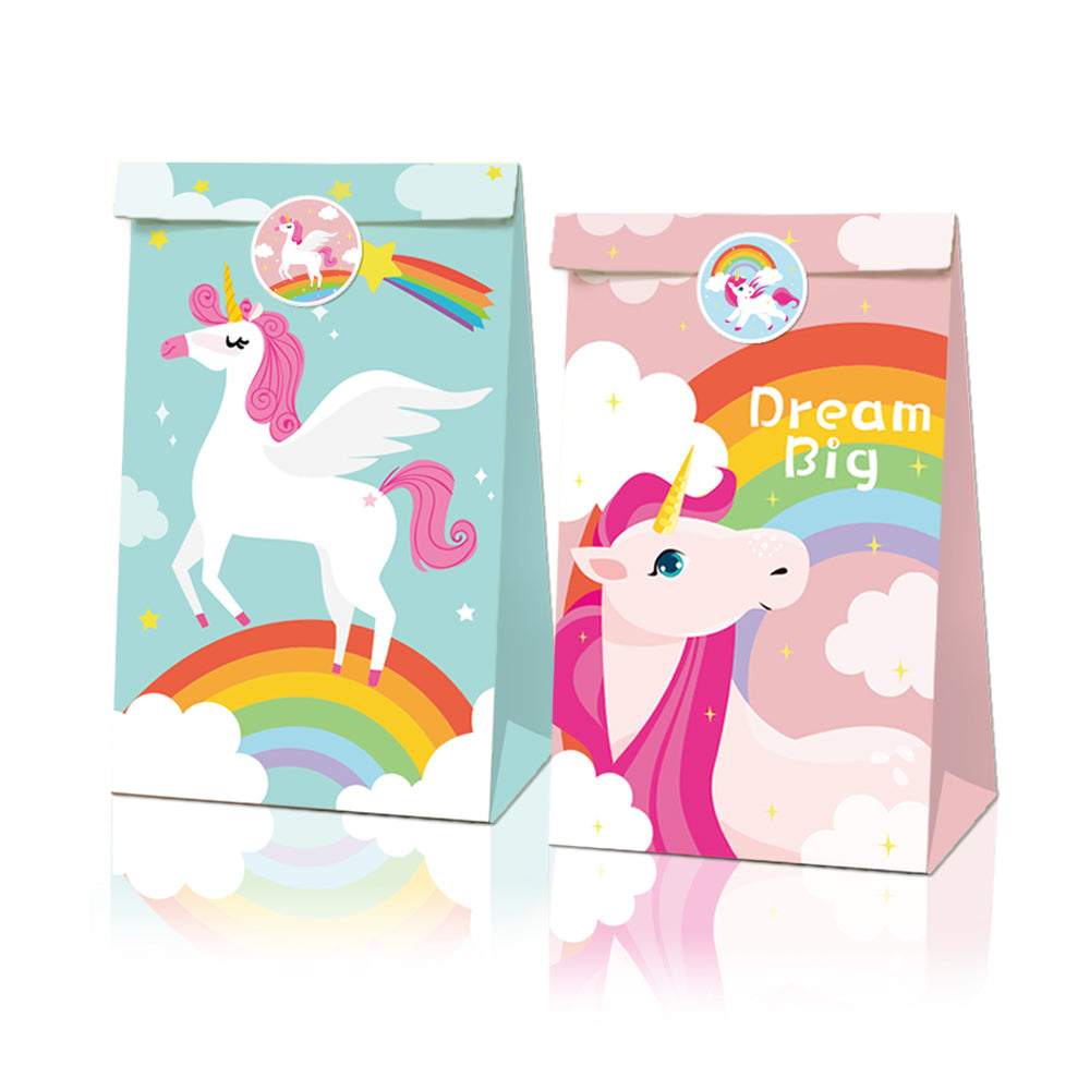 Birthday goodie bag paper bag with sticker for gift exchange