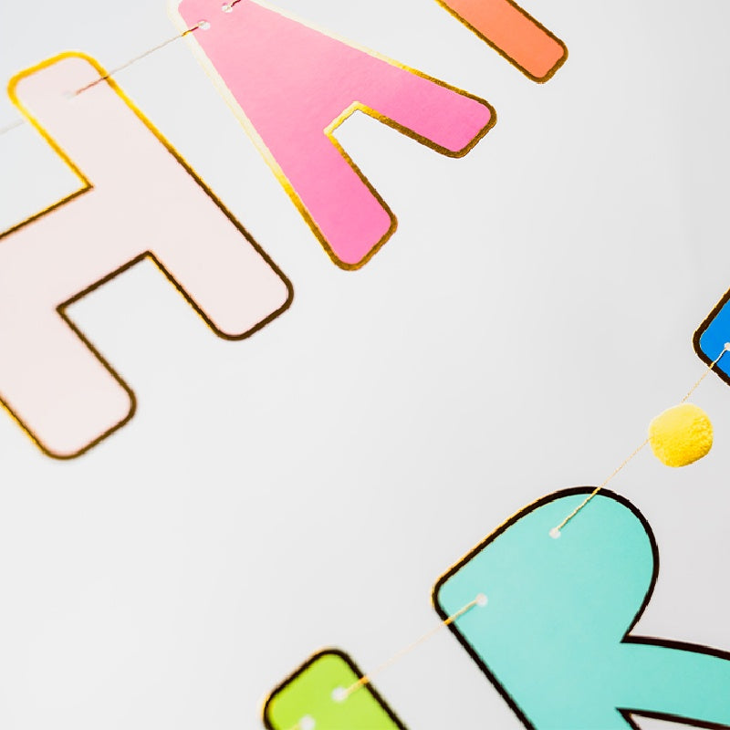 Rainbow Happy Birthday Banner