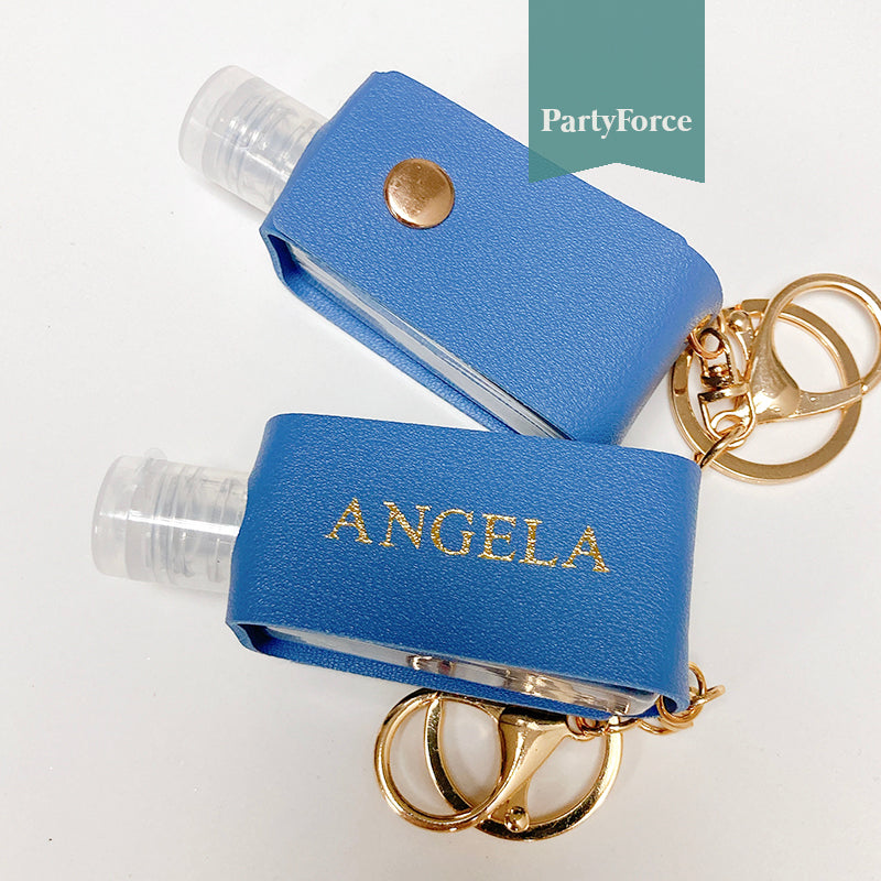 Hand Sanitiser Holder PU Leather with customised personalised name option