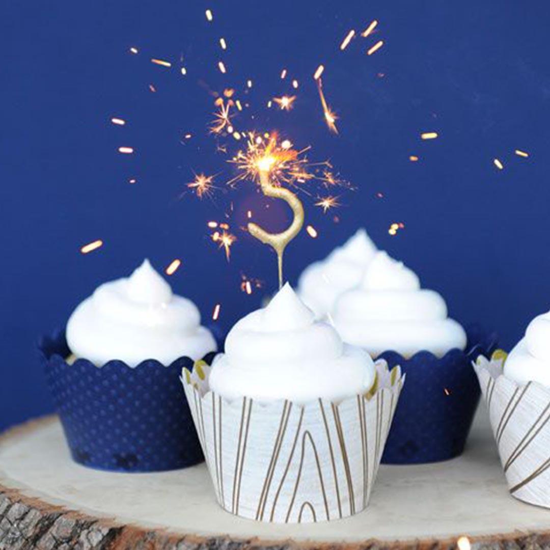 Sparkler number candle