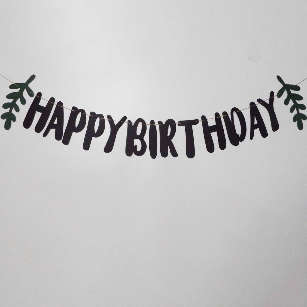 Leaf Happy Birthday Banner for party decoration