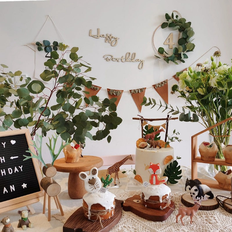 Wooden Eucalyptus Triangle Banner