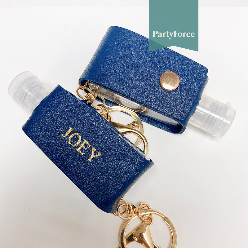 Hand Sanitiser Holder PU Leather with customised personalised name option