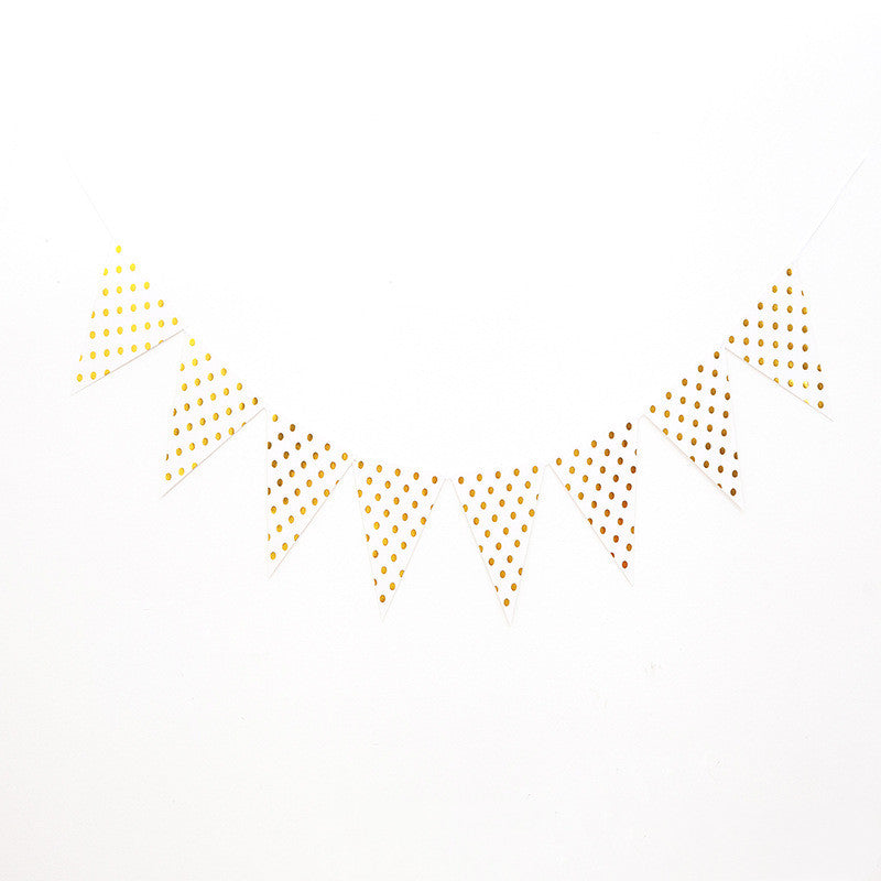 Polka dot triangle Flag Bunting Banner Garland