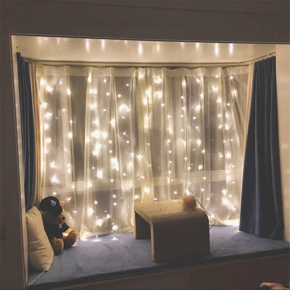 Warm White 3m x 3m drop down curtain lights