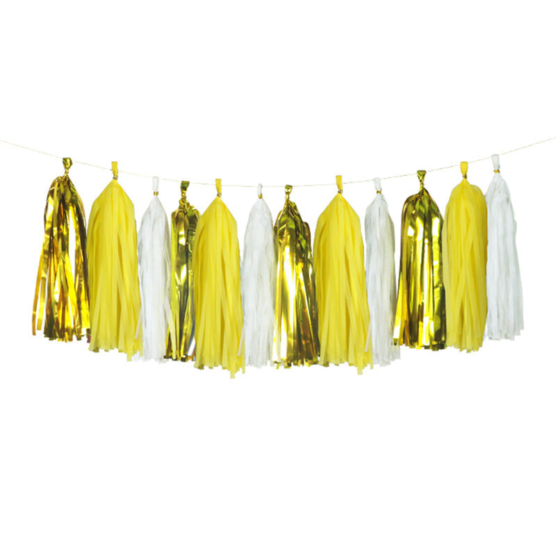 Mix Tassel Garland - Gold Yellow White