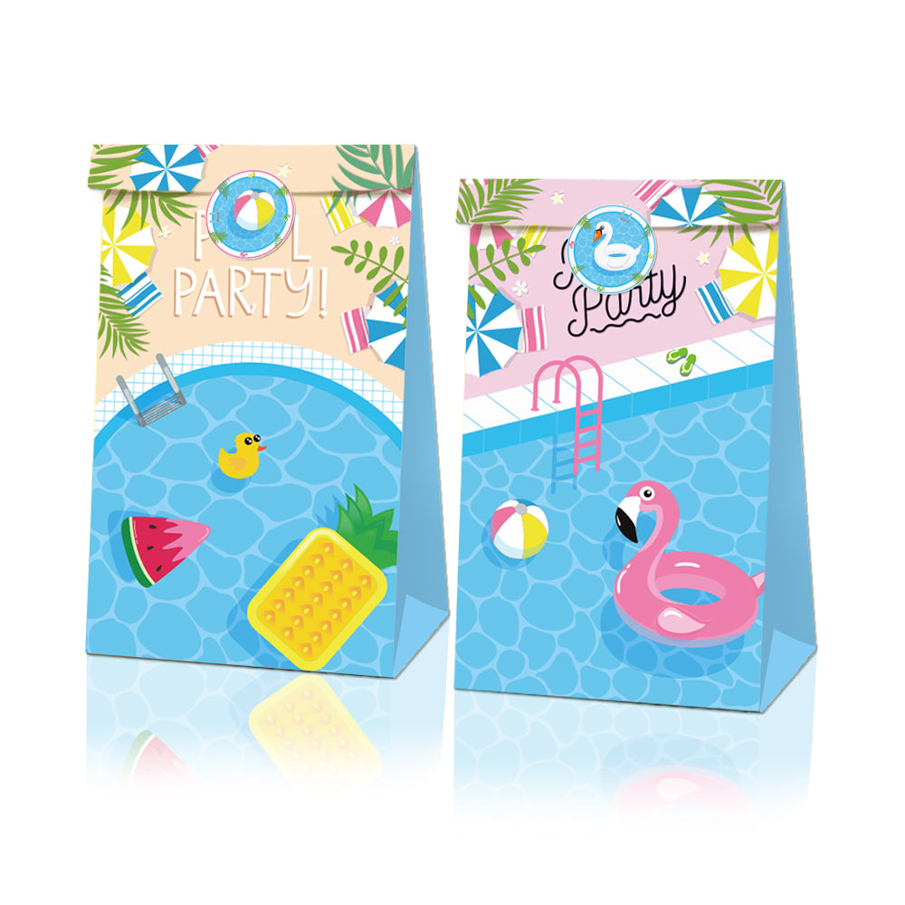 Birthday goodie bag paper bag with sticker for gift exchange