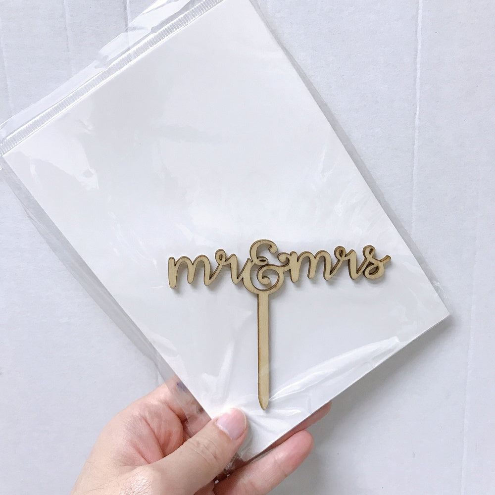 Wooden Wedding decoration Cake topper