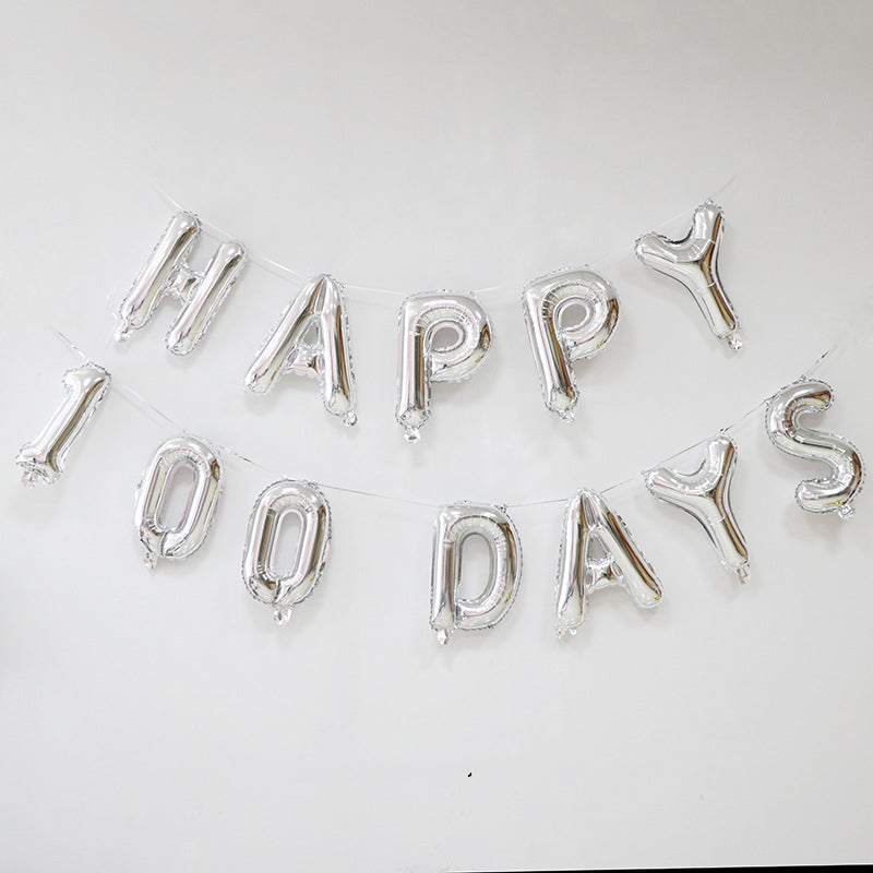 16 inch HAPPY 100 DAYS foil balloon