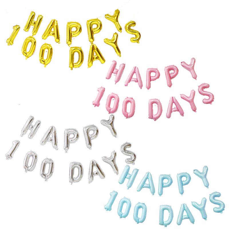 16 inch HAPPY 100 DAYS foil balloon