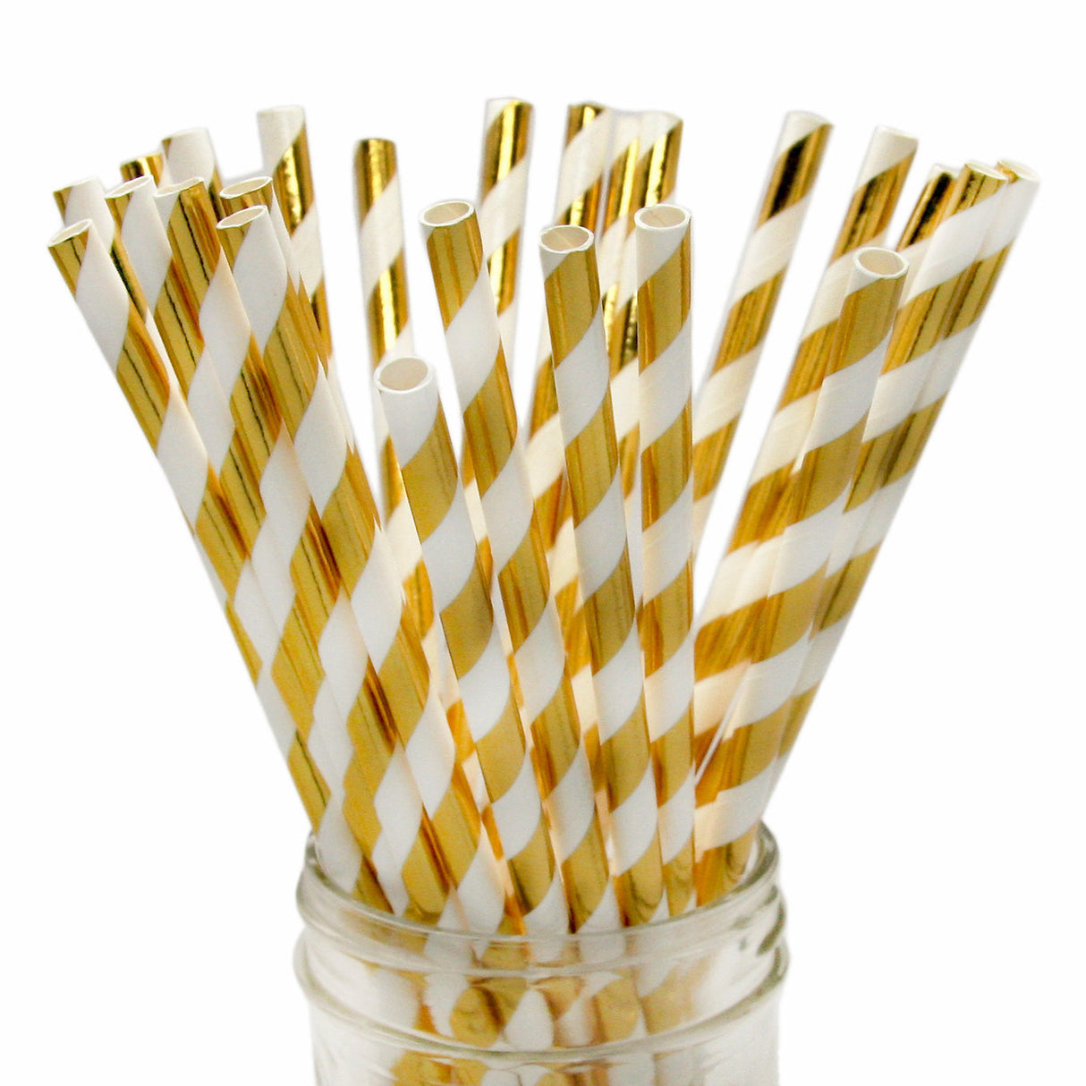 Disposable Paper Plates - Stripe Marble Gold