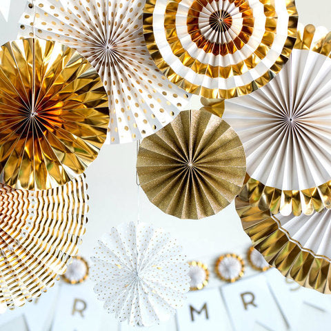 8pcs Party Fan Set for birthday party wedding event decoration