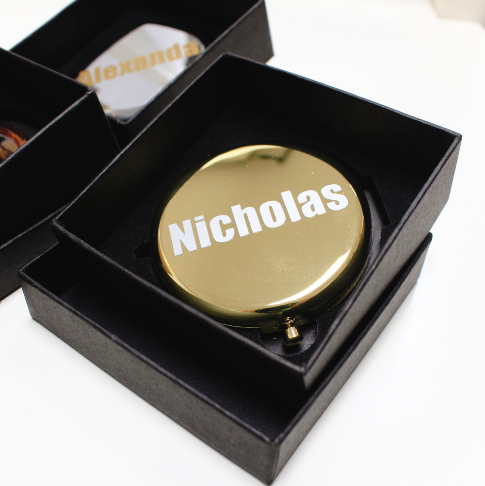 Personalized name Mini Mirror for bridal shower wedding gift