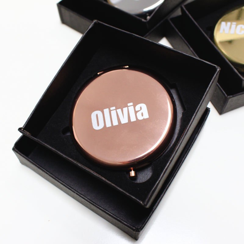 Personalized name Mini Mirror for bridal shower wedding gift