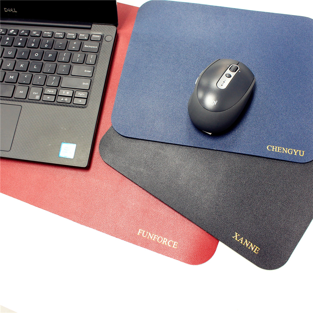 Customised Personalised Mouse Pad waterproof PU leather Mouse Pad