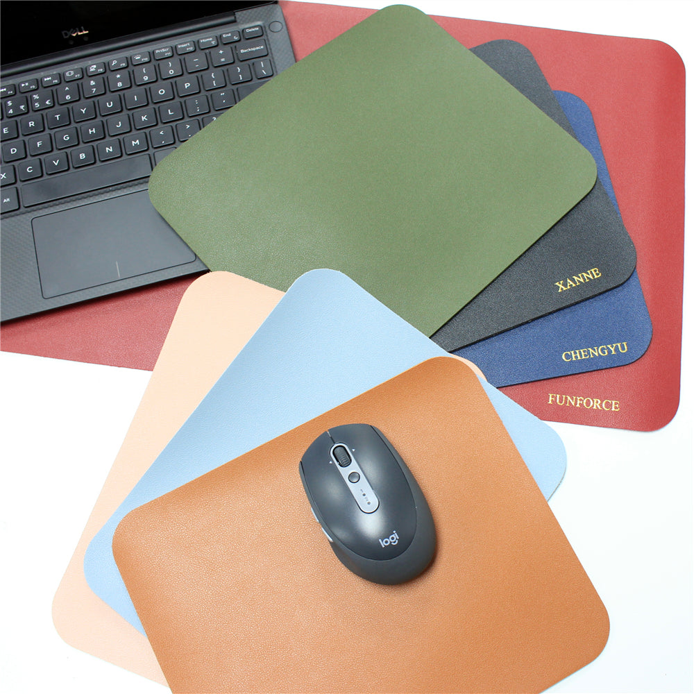 Customised Personalised Mouse Pad waterproof PU leather Mouse Pad