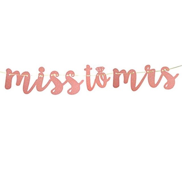 Miss To Mrs - Glitter Rose Gold