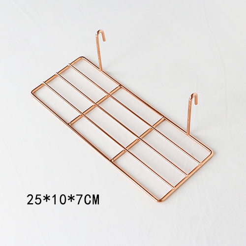 Metal Grid Photo Wall Wire Mesh Board Grill - Rose Gold