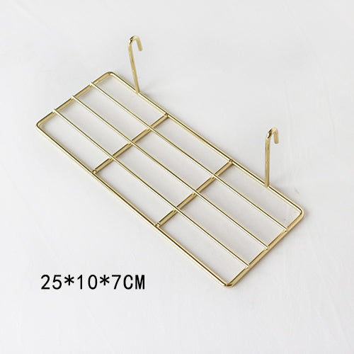 Metal Grid Photo Wall Wire Mesh Board Grill - Gold