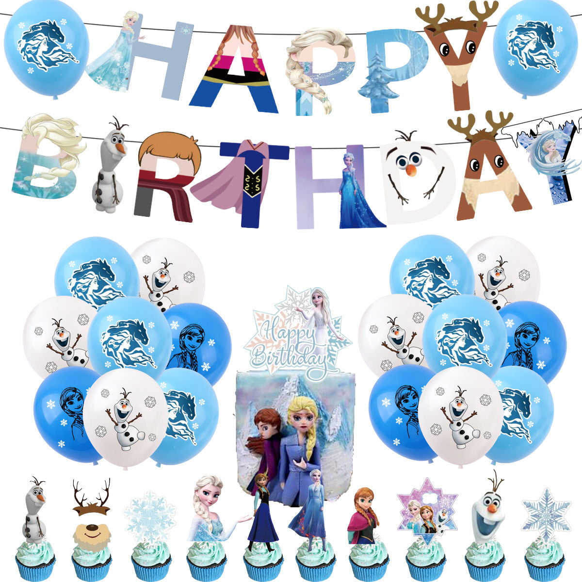 New Frozen Theme Decoration Pack
