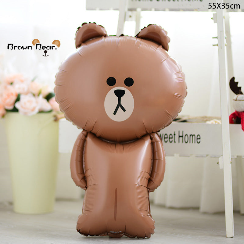 Line Friends Brown Bear Cony Sally Foil Balloon