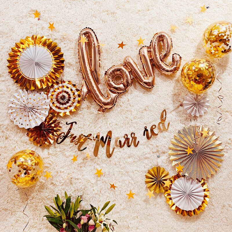 Just married wedding balloon decoration pack 1