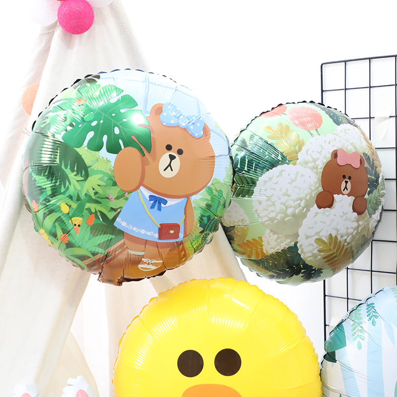 Line Friends Brown Bear Cony Sally Foil Balloon